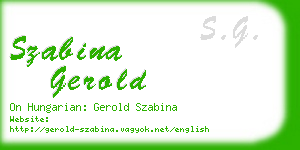 szabina gerold business card